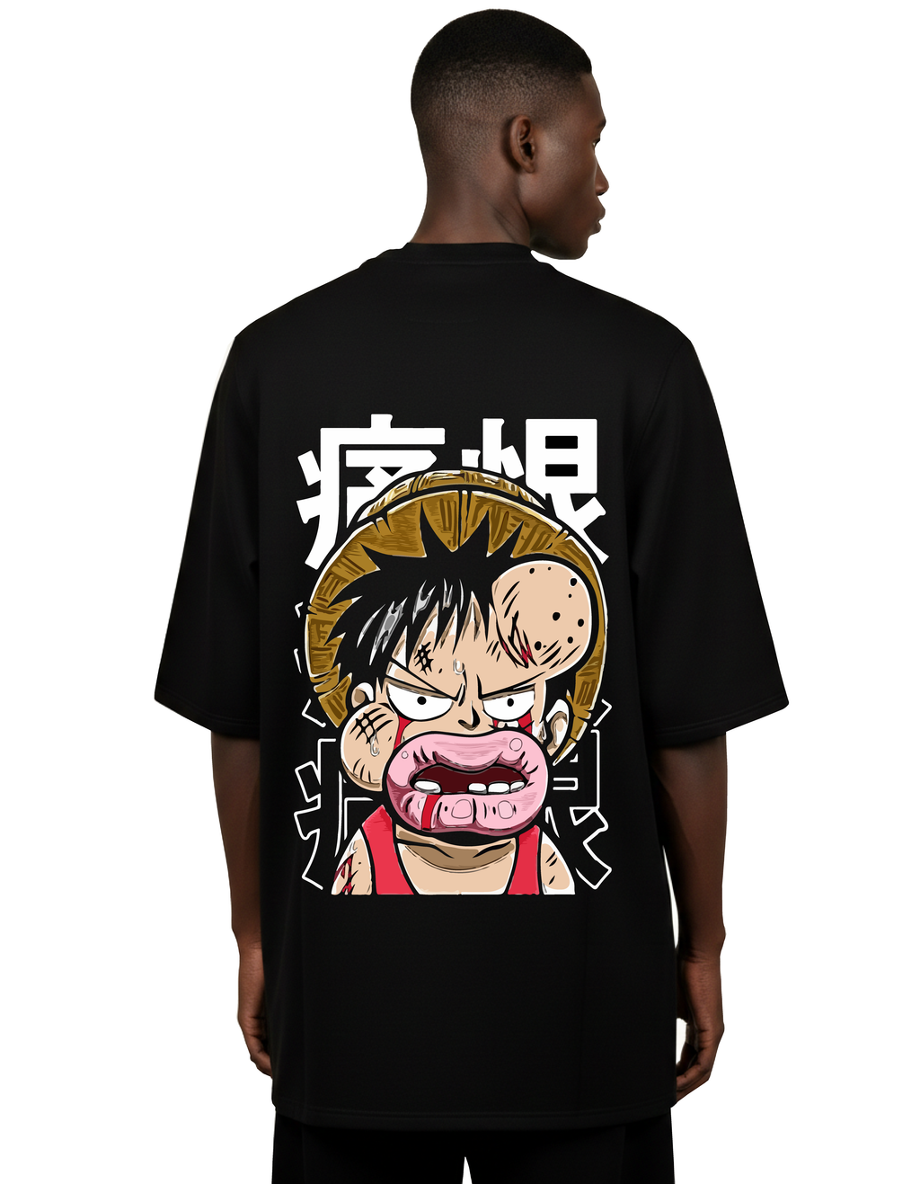 LUFFY GOLPEADO NEGRO